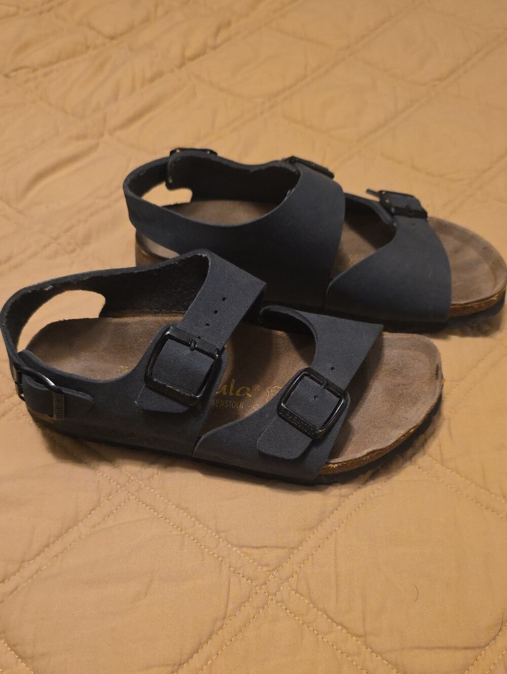 Women's BETULA Birkenstock Adjustable Dual Buckle Sandals - Black